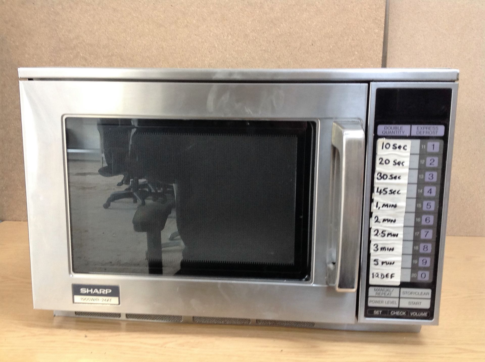 Sharp Commercial Stainless Steel Microwave Oven- Model: 1900W/R 24AT