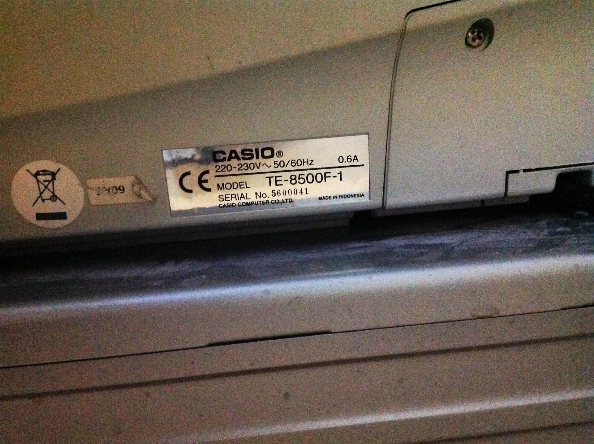 Casio Electronic Cash Register - Model: TE-8500F - Image 4 of 6