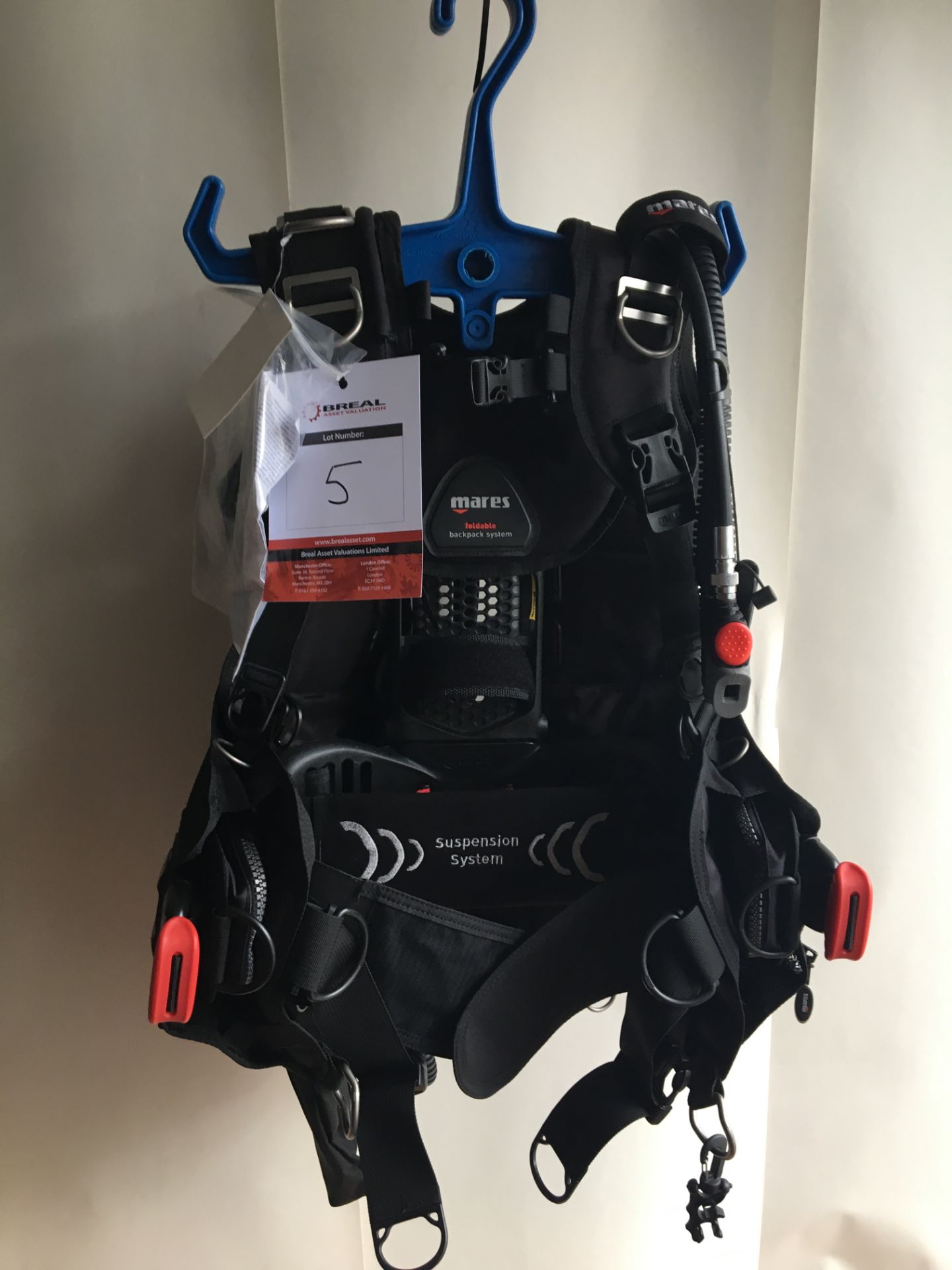 Mares Hybrid Protec System BCD Dive Vest in black, size XS/S with foldable back pack system (as