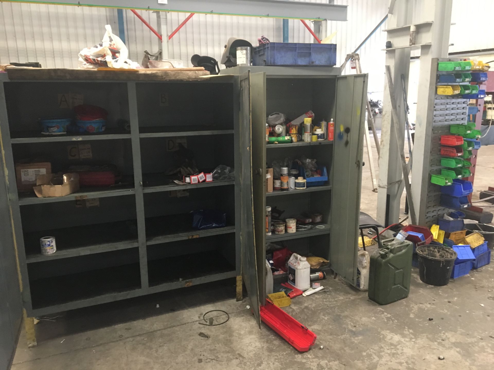 2 x Metal Cabinets and Contents