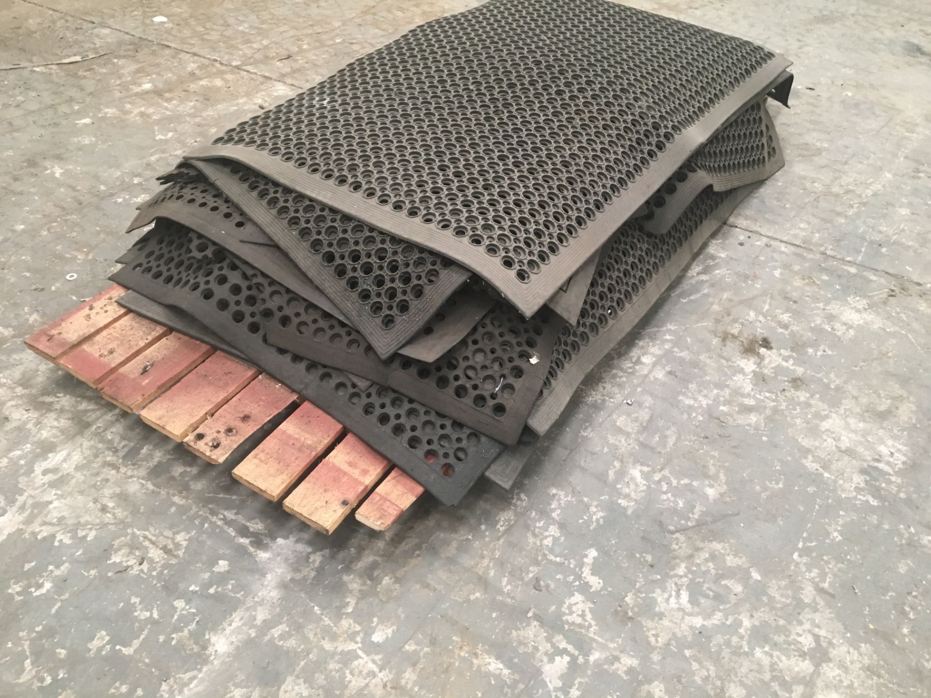 Pallet Containing Various Machine Mats