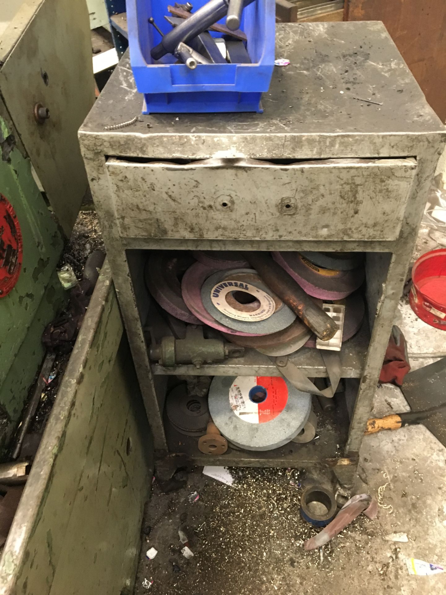 Cabinet and Contents of Grinding Wheels