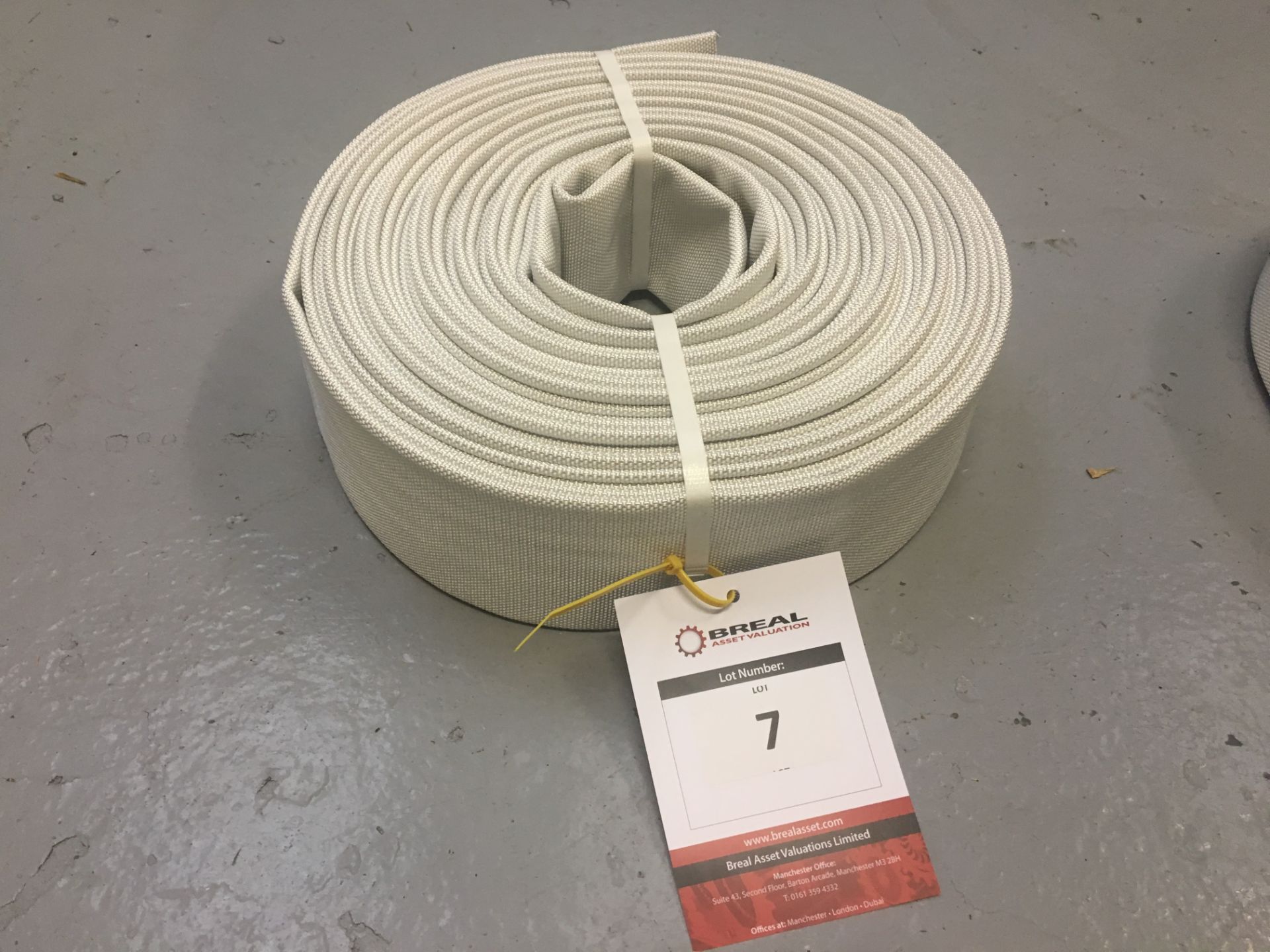 Atlas Type 1 Layflat Fire Hose, White (64mm DIA x 23m)