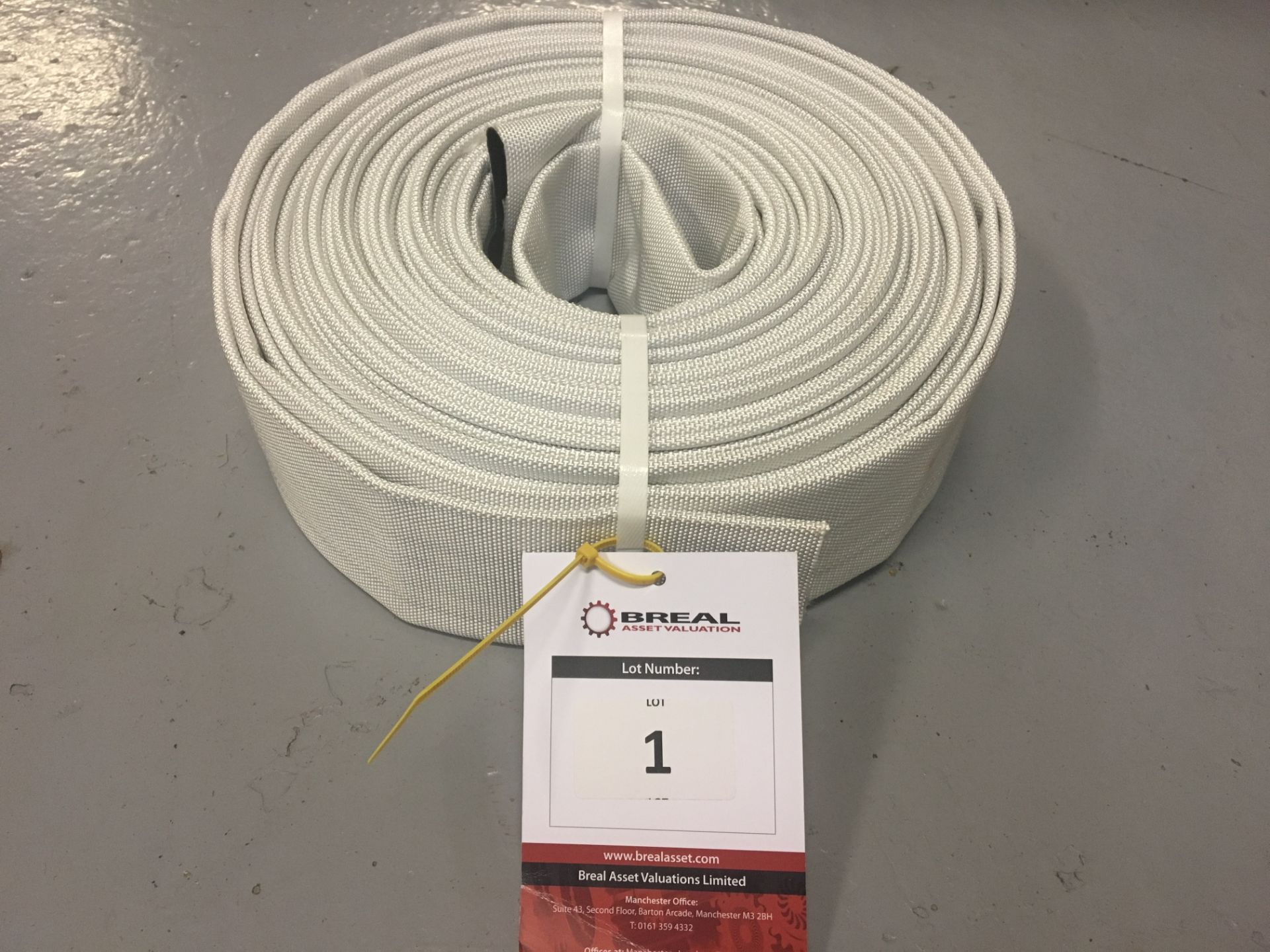 Atlas Type 1 Layflat Fire Hose, White (64mm DIA x 23m)