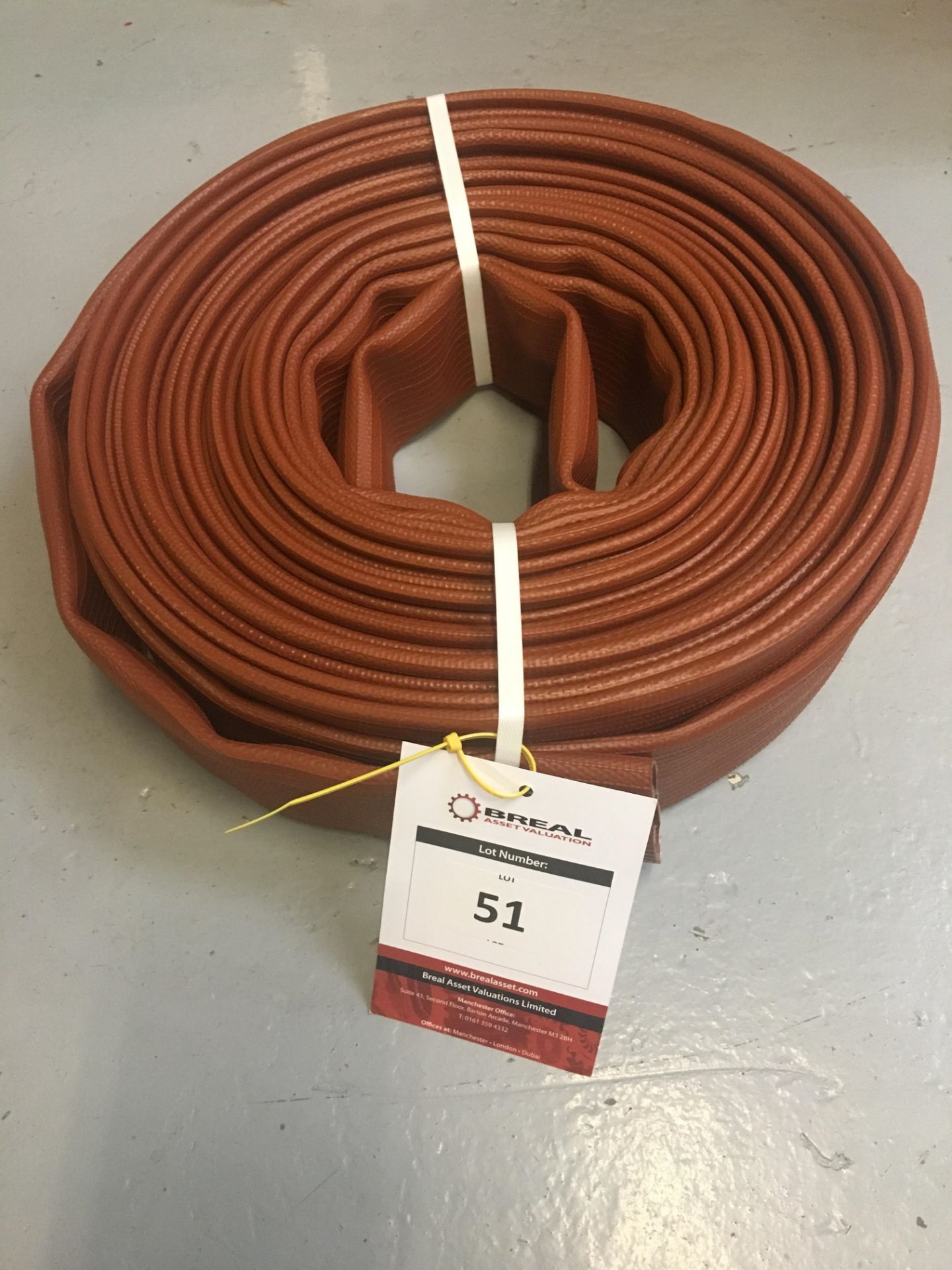 Mere Type 3 Layflat Fire Hose, Brown (64mm DIA x 23m)