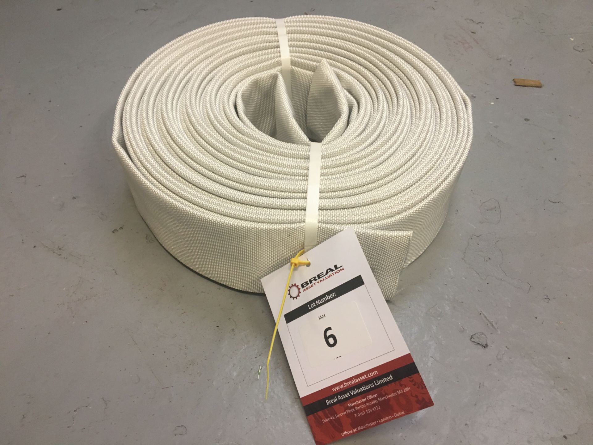 Atlas Type 1 Layflat Fire Hose, White (64mm DIA x 23m)