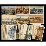 9x14cm Postcards of Düsseldorf, Dresden and Frankfurt Approx. 180 picture postcards, approx. 27 of