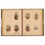 Photographic Album, c. 1880 Leather spine, size 8 ¾ x 11 in., 24 pages, gilt edging, with approx.