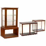 3 Display Cabinets, 1900 onwards 1) Oak floor-standing cabinet, with removable shelves, 62 x 31 x 22