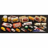 19 Model Cars with Photo Advertising Various manufacturers, partly with original box, 1980s and