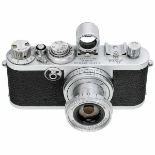 Leica If (Black-Dial Synchronization) with Elmar 2,8/5 cm, 1956 Leitz, Wetzlar. No. 808227, rare