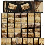 Approx. 195 Original Vintage Pictures for Viewer, c. 1880-1900 External dimension 9 ½ x 13 in.,