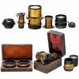 9 Lenses 1) Swift & Son, London. No. 5 Portrait Paragon, c. 1885, no. 3286, approx. 23 cm focal