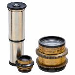 Early Leitz "Summar 4,5/120 mm" Lens, c. 1905 Leitz, Wetzlar. Brass barrel, screw-mount of approx.