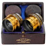 Stereo Lenses: Cooke Lens Series III 4 ¼ x 3 ¼ Eq Focus 5.06 in., c. 1890 Taylor Taylor & Hobson,