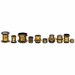 10 Brass Lenses from England, c. 1880-1900 1) Morley's, London. 12 x 10 in. Wide Angle