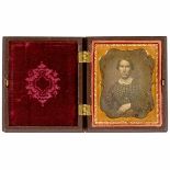 Union Case with Daguerreotype, c. 1857 "Littlefield, Parson & Co.", USA. Small daguerreotype,