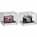 Sharan: Leica IIIf and -B-Sharan MegaHouse Mini Classic Collection. 1) Leica IIIf, chrome, no.
