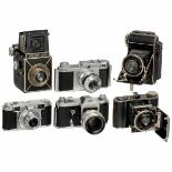 6 German Cameras 1) Goldammer, Frankfurt. Golda, c. 1949, version with coupled rangefinder, Radionar