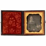 Daguerreotype 1/6 Plate, c. 1845-50 Anonymous, presumably USA. 1/6 plate, portrait of a lady, gold-
