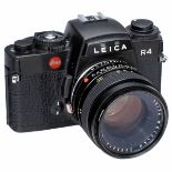 Leica R4 with Summilux-R 1,4/50 mm Leitz, Wetzlar. Leica R4, no. 1669582, electronic functions