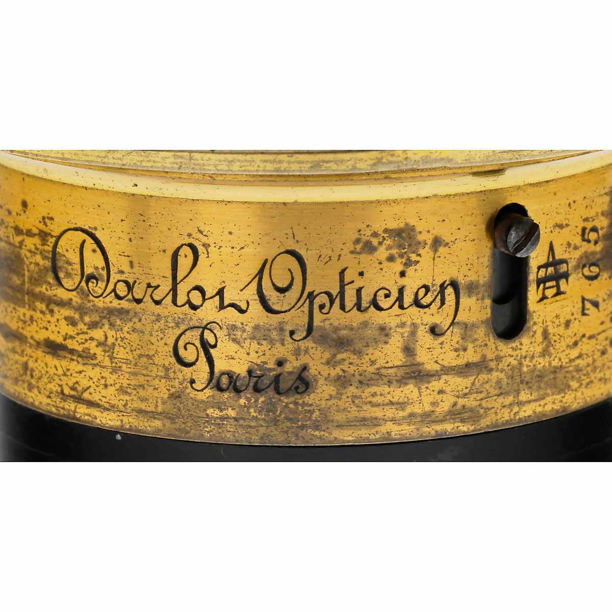 "Objectif Universel" Convertible Lens by Darlot, c. 1868 Engraved: "Darlot Opticien, Paris", no. - Image 2 of 2