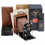 Agfa 6 ½ x 9 Standard De Luxe, c. 1926 Agfa, Munich. Size 6,5 x 9 cm, brown leather-covering and