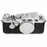 Leica IIIf Body, 1956 Leitz, Wetzlar. No. 812347, chrome, red-dial synchronization, self-timer,