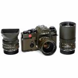 Leica R3 electronic "Safari" Outfit, 1978 Leitz, Portugal, Canada and Wetzlar. 1) Leitz,