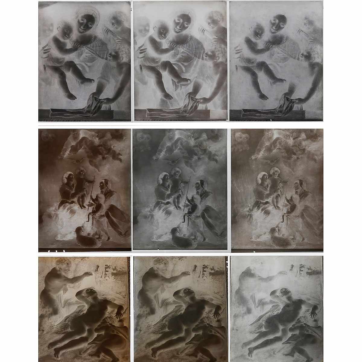 3 x Three-Color Negatives (18 x 24 cm) after Adolf Miethe, c. 1910-20 3 x three-color glass-plate