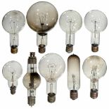 Bright High-Wattage Light Bulbs, c. 1925 110 Volt, including Edison Stereopticon 1000 Watt,