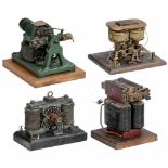 4 Demonstration Model Electric Motors, c. 1910 Various models and constructions, height up to 7 in.,