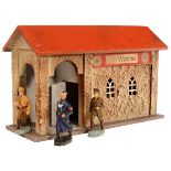 SA Guard House with Special Constable by Elastolin, c. 1933 Wooden guard house, stamped on the
