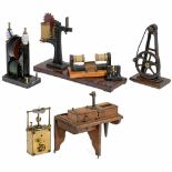 7 Scientific Instruments, c. 1915 1) High-voltage transformer, 120–5000 V. – 2) 2 electric