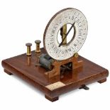 Ducretet Dial Telegraph, c. 1870 E. Ducretet & Cie, Paris. Receiver, on polished walnut case, size 7