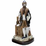 Porcelain Sculpture of the Inventor of Printing Johannes Gutenberg by Rex Spain, c. 1975. Produced