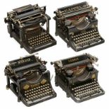4 Typewriters 1) "Remington No. 6", USA. (3-/2-3) - 2) "Urania", Clemens Müller, Dresden. (2-3/