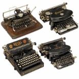 4 Typewriters 1) "Blickensderfer No. 7", USA. (2-3/2) - 2) "Empire", Canada. (2-3/2) - 3) "Adler No.