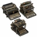 3 Typewriters 1) "Titania Nr. 3", Berlin. (3/2) - 2) "Remington Standard Typewriter", 1 key