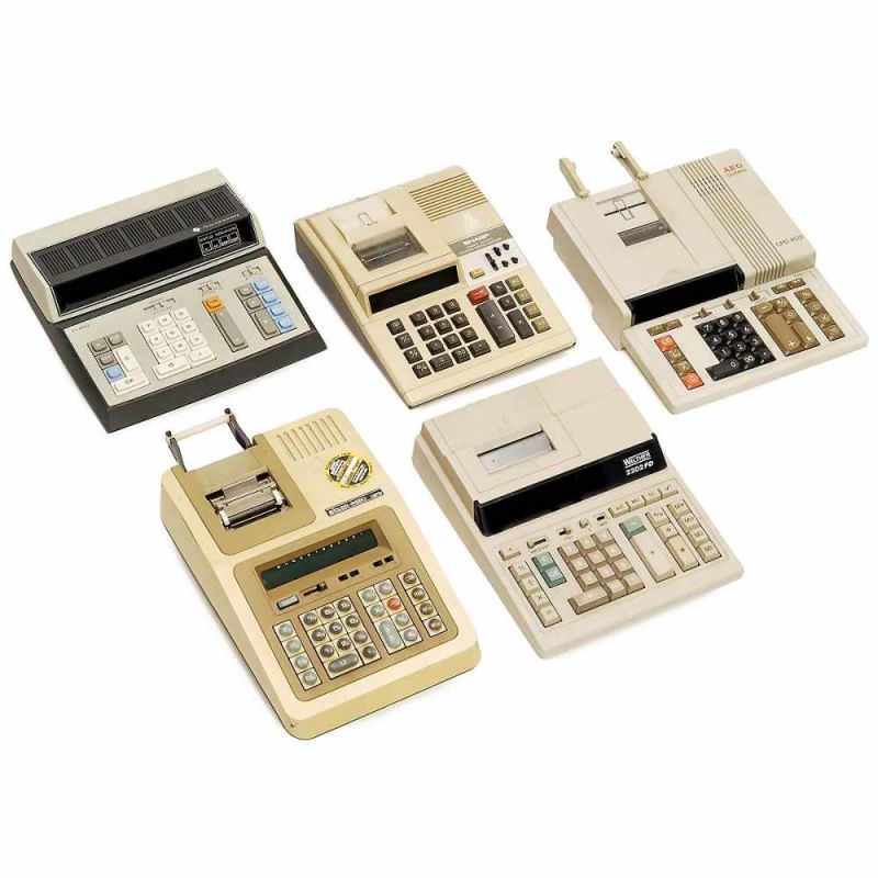 11 Electronic Calculating Machines Silver-Reed 12 PD - Sharp Compet CS-2184S - Burroughs C5000 - - Image 2 of 3