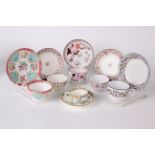 Assorted tea bowls, cups and saucers (15 cups)