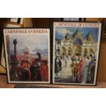 Three reproduction posters of Venice carnival