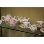 Mintons china part set comprising of teapot, milk jug and three cups with saucers and other