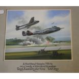 Wilf Hardy (20th Century)Aircraft battle scenes one titled '24th August 1950' and another titled 'De