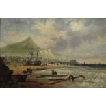 Attributed to J. WilsonMaritime beach sceneOil on canvasUnsigned29cm x 44cm