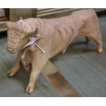 A Pottery model of a Bull (af)