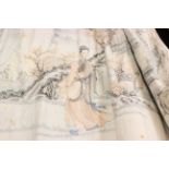 Five Oriental watercolours, figures, wise men, unframed, rolled up (af)