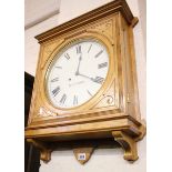 An American oak framed wall clock Seth Thomas 60cm high, 47cm wide