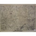 A map of London, framed and glazed, 51.5cmx 66cm