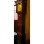 An 18th Century oak longcase 30 hour clock with a brass dial Baddely, Albrighton 206cm high